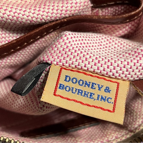 DOONEY & BOURKE Brown Pebble Leather Crossbody Bag - Picture 4 of 16